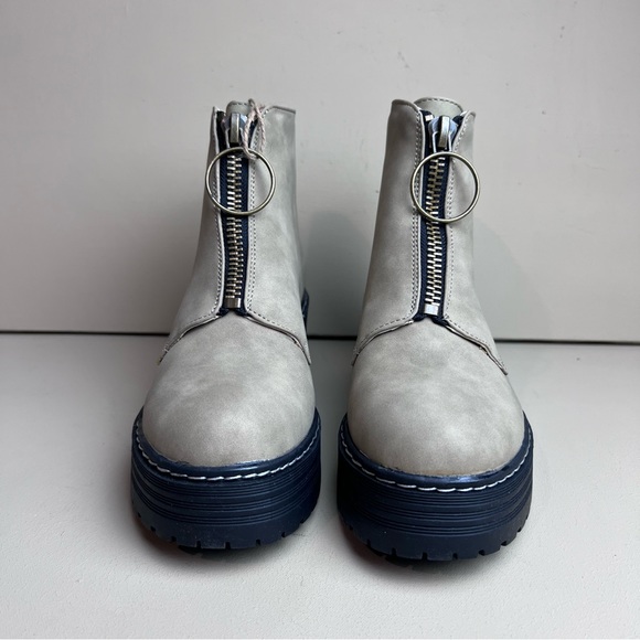 Seven7 Zoe front zipper platform Sand bootie size 8 NWB - Picture 5 of 11